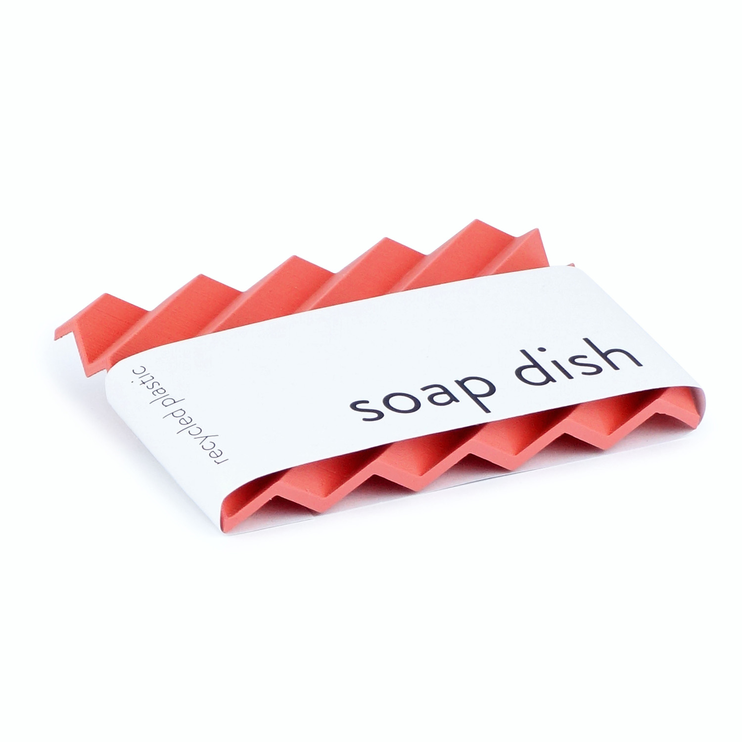 Surf Soap Dish Zig Zag Coral Red